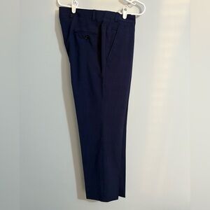 Ted Baker London Jerome Flat Front Wool Dress Pants Tailored Navy Blue 36R